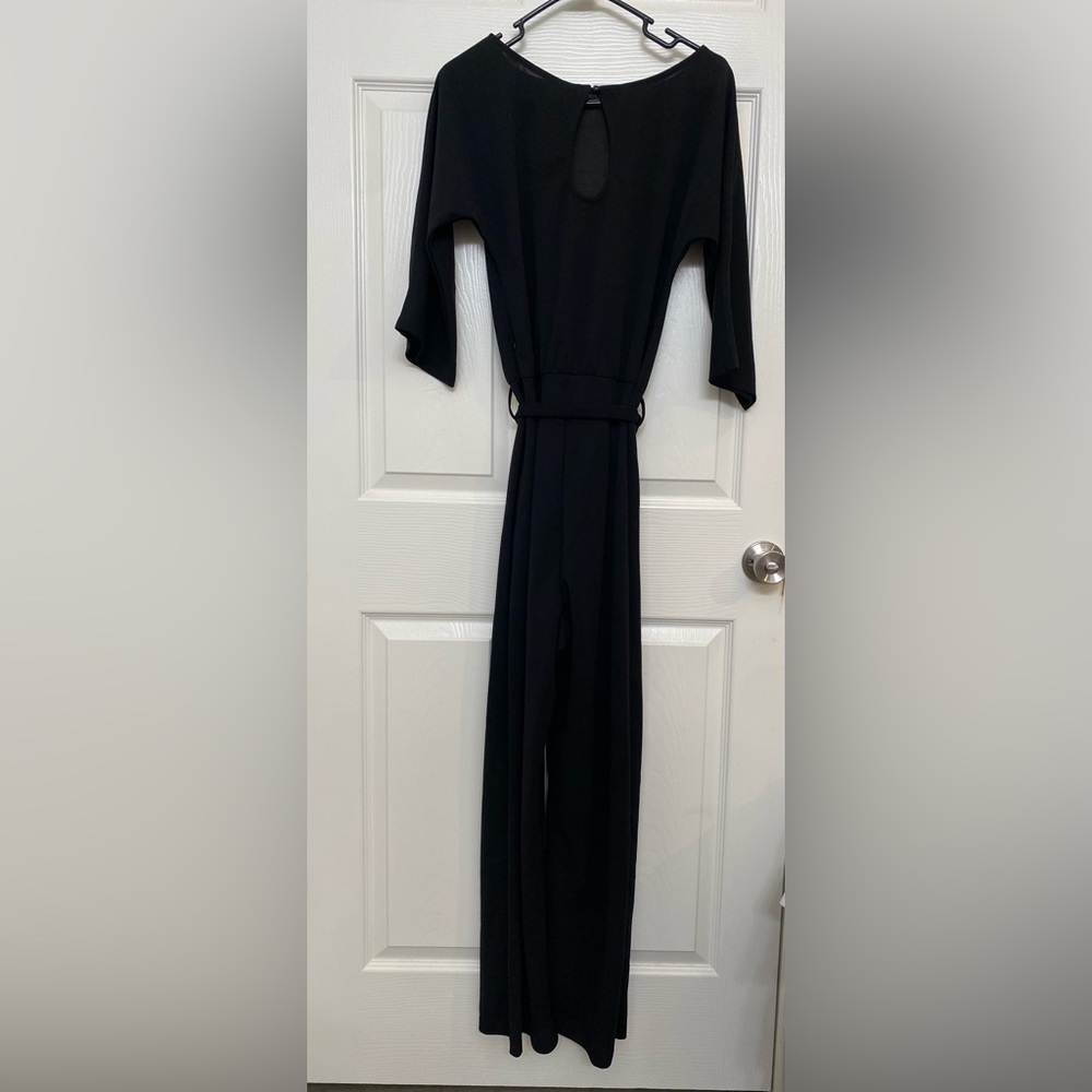 Black one piece pant suit